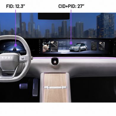 The cockpit display system from Krämer Automotive Systems shows driving-related information, infotainment, and vehicle functions. (Source: Krämer Automotive)