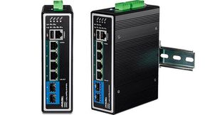 Der Trendnet TI-BG62i wird inklusive einer Halterung für die DIN-Rail-Montage geliefert. (Bild: Trendnet)