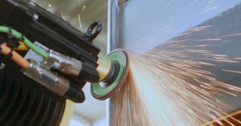 Automatisiertes Schleifen erleichtert die Arbeit und erhöht die Produktivität. (Bild: CLOOS)