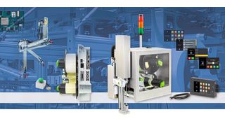 Weil das vollautomatische Etikettiersystem „HERMES“ so schlank baut, ist es überall in Fertigungslinien integrierbar. (Bild: cab)