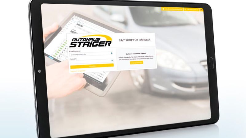 Über das B2B-Händlerportal können Autohäuser EU-Neuwagen beziehen.(Bild:  © Yeti Studio - stock.adobe.com; Autohaus Staiger)