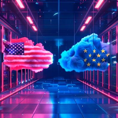 Das Assessment-Paper der Timetoact Group vergleicht die großen Cloud-Anbieter – europäische Lösungen müssen sich nicht verstecken. (Bild: Midjourney / KI-generiert)