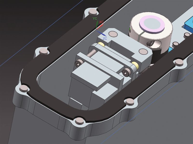 Die von Kubo speziell angefertigte Flachdichtung am Flossengehäuse. (Bild: Kubo)