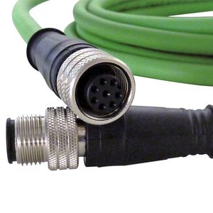 Drive-Cliq-Kabel mit M12-Steckverbindern.