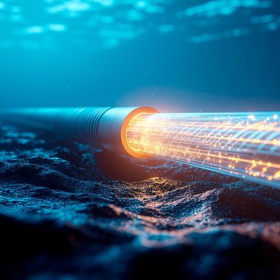 Colt baut seine transatlantische Verbindung aus: Der Kapazitätenausbau beinhaltet auch eine Verwendung des Unterseekabels Marea. (Bild: © Unic - stock.adobe.com / KI-generiert)