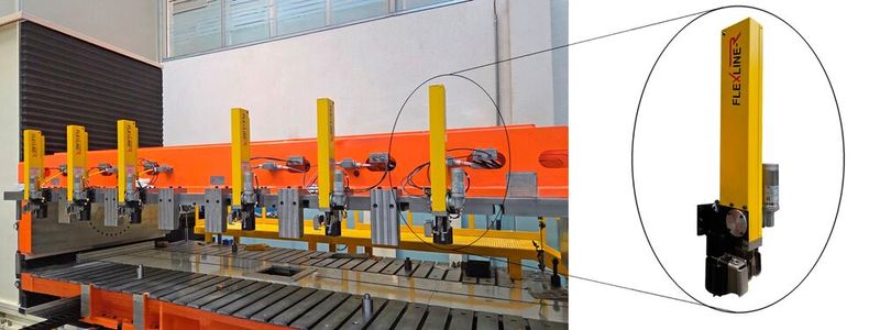 Das Schnellspannsystem Flexline-R von Roemheld ist mit einer geschweißten Zug-Schub-Kette aus Edelstahl erhältlich. Es eigne sich besonders für automatisierte Pressenstraßen mit häufigem Werkzeugwechsel.  (Bild: Roemheld)