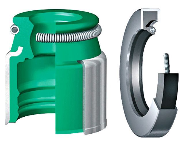 Bild 3: Die Komplexität von Dichtungen zeigen eine Automobildichtung (links) und eine Industriedichtung. (Bild: SKF)