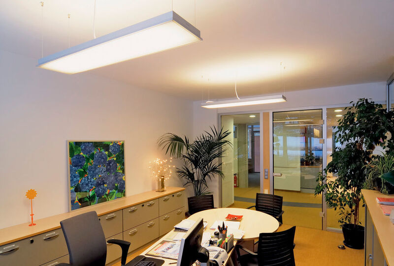 Licht motiviert! Biologisch wirksames Licht unterstützt den Menschen auch im Büro: Es aktiviert, motiviert und sorgt für Wohlbefinden. (licht.de)