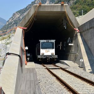 Die Einfahrt in den Gotthard-Basistunnel