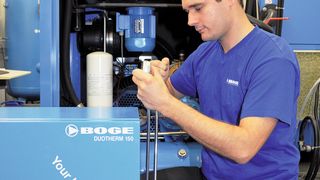 Für mehr Energieeffizienz, beispielsweise durch Wärmerückgewinnung, sind derzeit die Kompressorenhersteller gefordert. (Bild: Boge Kompressoren)