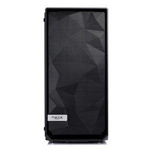 Die Front des Fractal Design Meshify C ist nicht plan, sondern erinnert an einen Diamantschliff. Das Metallgitter soll die Kühlung optimieren.