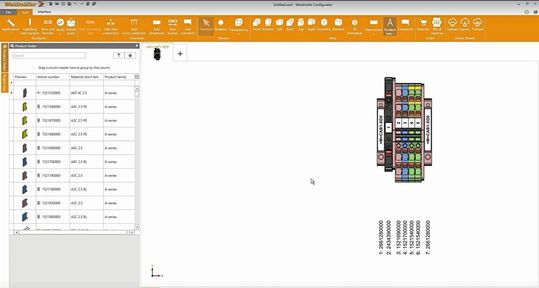 Bild 1:  Der Weidmüller Configurator (WMC), das Konfigurationstool für die lückenlose und sichere Planung von elektrischen Anlagen sowie die einfache Beschaffung und Montage von Komplettlösungen, übernimmt die Daten aus Eplan.(Bild:  Weidmüller)