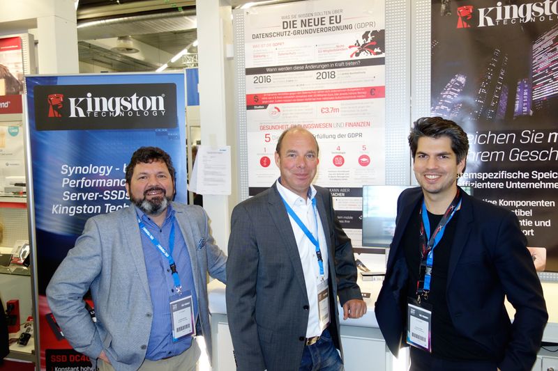 Die Kings (v. l.) Andreas Scholz, Christian Marhöfer und Florian Götz, Kingston. (Bild: IT-BUSINESS)