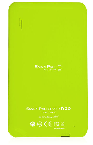 Das Smartpad EP772 Neo in der Farbe „Lime“. (Bild: Easypix)