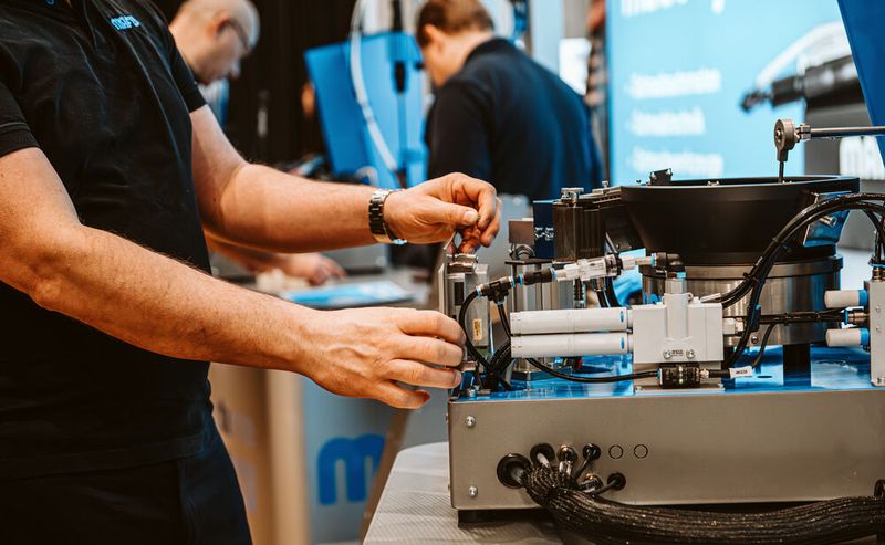 Besucher der Schraubtec können dank des Messekonzeptes an einem Tag den kompletten Schraubprozess von A bis Z erleben und sich dazu informieren. (Bild: Camilo Amaya)