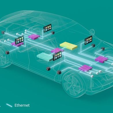 The Next Phase of Ethernet in Vehicles: End-to-end Ethernet integrates all high-data-rate devices into the network, including displays and central high-performance computing units. (Image:Infineon Technologies)