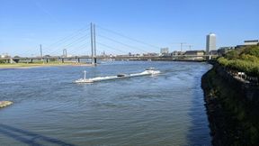 Der Rhein ist eine zentrale Lebensader für die deutsche Chemieindustrie: Konzerne wie BASF, Evonik und Covestro transportieren Rohstoffe und Chemikalien in großem Stil per Binnenschiff – bei Niedrigwasser gerät diese Logistik ins Stocken. (Bild: frei lizenziert)