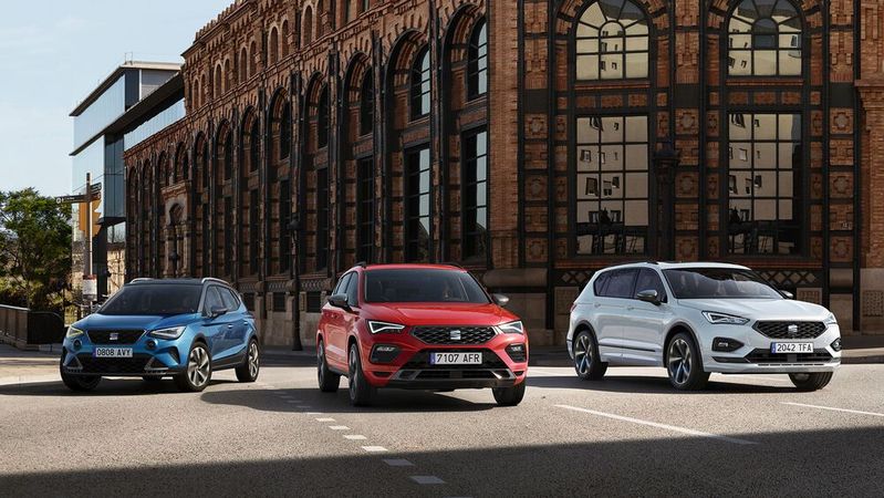 Seat Arona, Ateca und Tarraco. Den Tarraco hat Seat bereits aus dem Programm genommen, folgen soll der etwas kleinere Cupra Terramar.(Bild:  Seat)