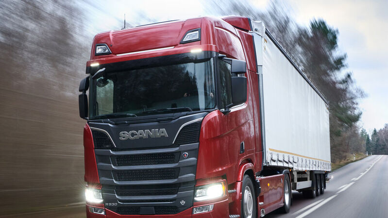 Künftig mit Wasserstoff befeuert? Scania testet H2-Einspritzsysteme für die Motoren der aktuellen Generation.