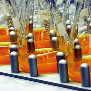 Abb.2: Probenrack mit
fertig bearbeiteten Proben