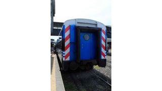 Also sustainable, made from natural fiber-reinforced plastic, is the frame-like carriage transition on this wagon. It too was produced using the new type of additive manufacturing called SEAM, which is also suitable for large-scale components. (Image:Fraunhofer LBF)