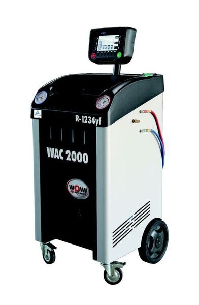 Das „WAC 2000“ von WOW können Kunden als R134a- sowie als R1234yf-Variante beziehen. Letztere bietet auch eine Kältemittel-Analysefunktion. (Foto: WOW)