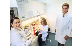 Auf den Spuren des „Wettrüstens“ zwischen Immunabwehr und Krebs: (v.l.) Dr. Maike Effern, Dr. Nicole Glodde und Prof. Dr. Michael Hölzel. (Bild: Barbara Frommann/Uni Bonn)