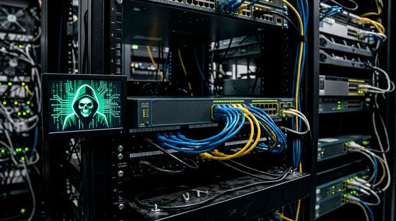 Um die Buffer-Overflow-Sicherheitslücke in den GS1900-Switches ausnutzen zu können, muss sich ein Angreifer im selben oder einem direkt verbundenen Netzwerk befinden.(Bild:  Gemini / Vogel IT-Medien GmbH / KI-generiert)