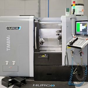 One of the Hurco lathes with driven tooling on show over the two days.(Source:  Hurco)