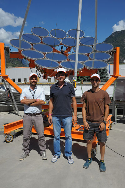 Ein Prototyp des Systems wurde bei Airlight Energy im schweizerischen Biasca aufgestellt. (IBM Research)