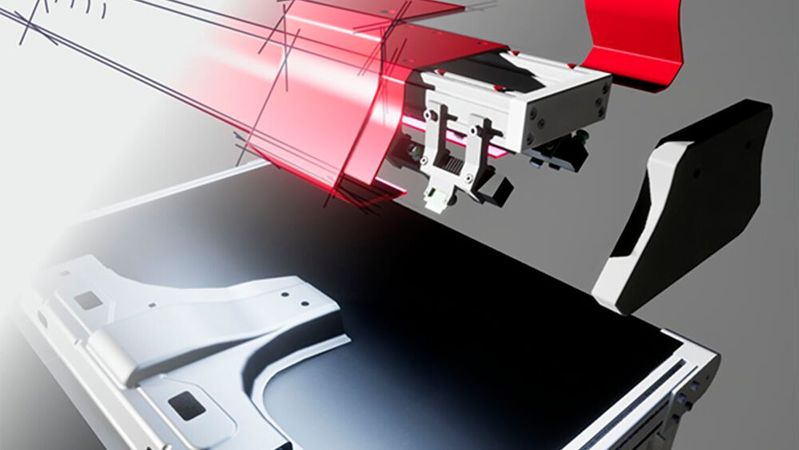 The Anowatch system checks panels in a press shop for errors.(Image: Fraunhofer IWU)