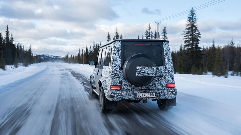 Die winterlichen Straßenverhältnisse im schwedischen Arjeplog sind ideal für die letzten Erprobungsfahrten vor dem Serienanlauf. (Bild: Mercedes-Benz)
