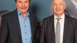 Links Dr. Karl-Walter Braun (Mehrheitsaktionär Maxon Motor) und sein CEO Eugen Elmiger. (Maxon Motor AG)