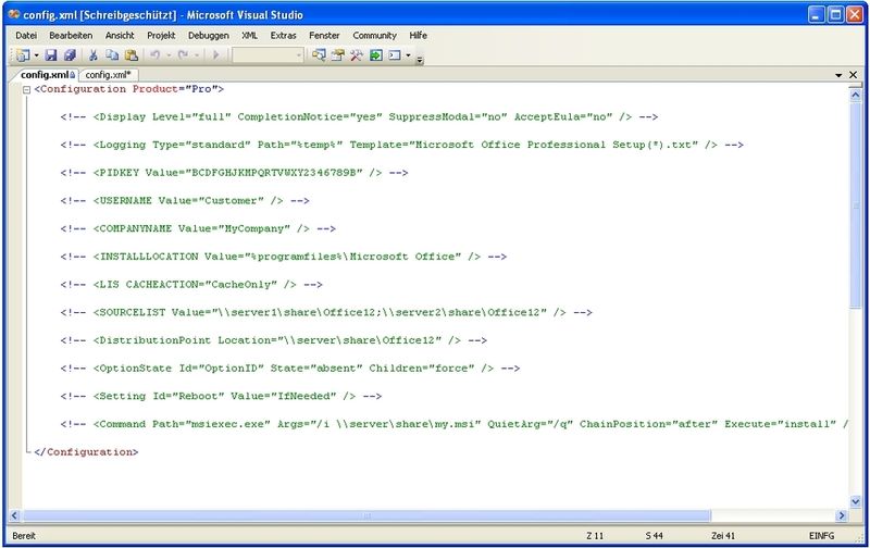 Abbildung 2: Vorlage config.xml zur benutzerdefinierten Anpassung (Archiv: Vogel Business Media)