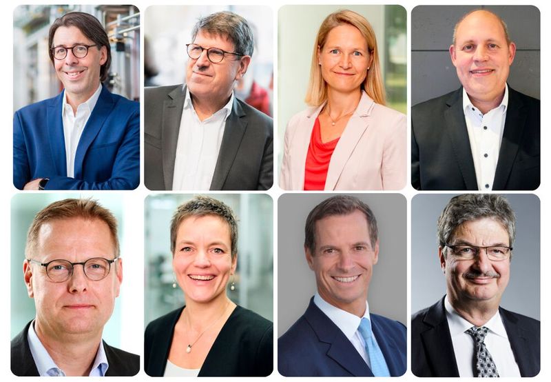 Ab dem 1. Januar 2025 übernimmt Dr. Wolfram Stichert (links oben), HTE in Heidelberg, den Vorsitz des Dechema-Vorstands.  (Bild: Dechema)