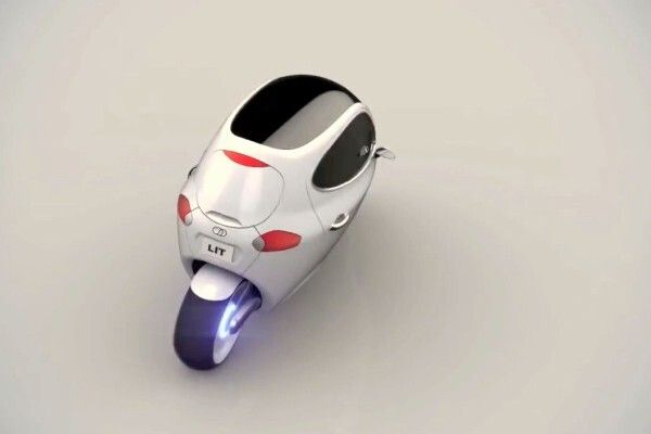 Auch beim Slalomfahren halten die beiden Gyroskope den C-1 stabil (Lit Motors)