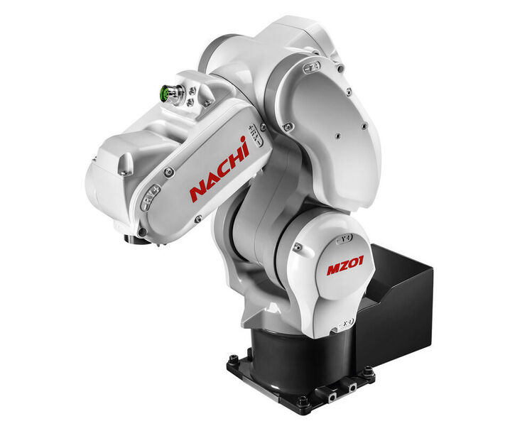 Der Mini-Kompaktroboter MZ01 von Nachi kann in Montageanlagen und Sondermaschinen wesentlich flexibler als Scara-Roboter und Linearsysteme kleine Bauteile transportieren. (Nachi)