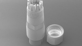 Mit dem Material Up-Thermo kann der Mikro-3D-Druck erstmals die speziellen Anforderungen der Elektroindustrie erfüllen.  (Bild: UpNano)