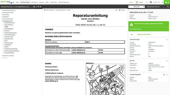 Neben dem Katalog beinhaltet die Lösung auch weiterführende Informationen wie etwa Reparaturanleitungen, die direkt in der Werkstatt auf mobilen Endgeräten abrufbar sind.(Bild:  GETTYGO)