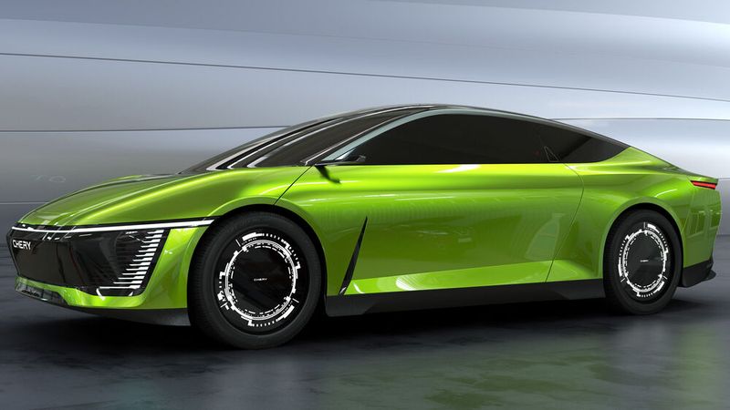 Das neue Konzeptfahrzeug weist einen extrem niedrigen cw-Wert auf. (Bild: Autoren-Union Mobilität/Chery)