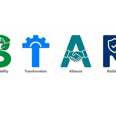 „STAR“ steht für Sustainability, Transformation, Allliances und Resilience. Das Konzept gibt Orientierung und hilft, Veränderungen aktiv zu gestalten. (Bild: GPT Image Creator / KI generiert)