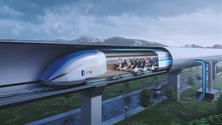 Im Vakuumtunnel ist ein energiesparendes Gleiten mit Geschwindigkeiten bis zu 1000 Kilometern pro Stunde möglich. (Bild: Eurotube)
