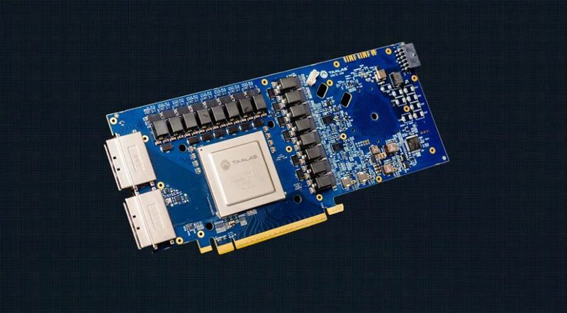 Der HC1 Technology Demonstrator von Taalas: AMD hat angekündigt, das auf Spezialhardware zur KI-Inferenzierung spezialisierte Unternehmen zu entwickeln, um das eigene KI-Portfolio weiter auszubauen.(Bild:  Taalas)