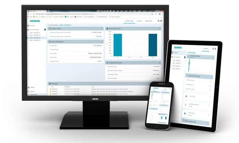Mit der IoT-Datenplattform 7KN powercenter3000 erweitert Siemens seine Digitalisierungslösungen für die elektrische Energieverteilung in Industrie, Infrastruktur und Gebäuden. Der intelligente Datenkollektor sammelt Energie- und Anlagendaten von bis zu 40 angeschlossenen Mess- und Schutzgeräten und überträgt sie unter anderem an lokale Energiemanagementsysteme oder direkt in offene, cloudbasierte IoT-Betriebssysteme wie MindSphere. Die Daten werden vorverarbeitet und zu Paketen gebündelt, was das Übertragungsvolumen reduziert. Die Verarbeitung, Visualisierung und Auswertung der Daten erfolgt über ein integriertes Web-Interface, die Energiemonitoringsoftware powermanager oder spezielle Cloud-Applikationen. Das 7KN powercenter3000 eröffnet auch kleinen und mittelständischen Unternehmen den schnellen, flexiblen und kostengünstigen Einstieg in ein cloudbasiertes Energiemanagement.  (Siemens )