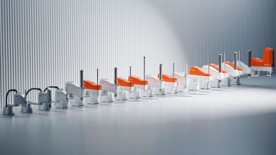La grande famille des robots SCARA de KUKA.(Source :  KUKA GmbH)