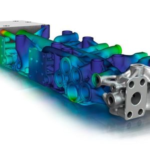 Der Hauptnutzen der Simulation lag dabei in der enormen Gewichtsreduzierung, da das Bauteil um über 75 % leichter wurde und auch um mehr als 25 % flacher.