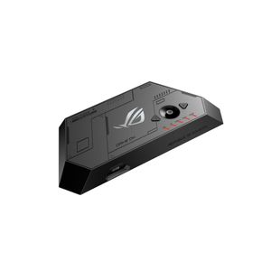 Das ROG Control Dock bietet zwei HDMI-Eingänge und einen DisplayPort zwischen denen auf Knopfdruck umgeschaltet wird. Zudem erweitert er den virtuellen Screen um  GamePlus-Funktionen, die Gamer im Spiel durch Overlays unterstützen.  (Bild:  Asus)
