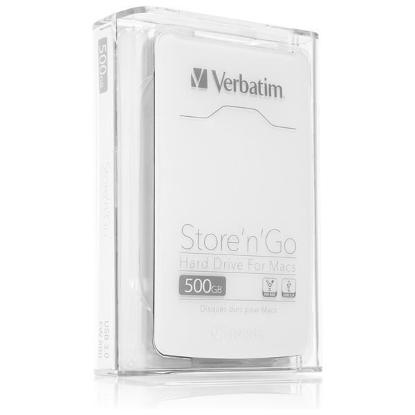 Transparenter Speicher: Verbatims Store ‘n’ Go Mac Portable Hard Drive mit USB 3.0 SuperSpeed und Firewire 800 Combo Interface in minimalistischem Design
 (Archiv: Vogel Business Media)