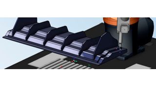 Das System Centum kombiniert Drucken und Fräsen mithilfe von Robotern – hier am Beispiel einer Heckspoilerfertigung. (Datentechnik Reitz)