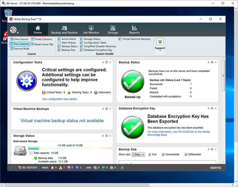 Backup Exec aus dem Azure Marketplace (IAIT)